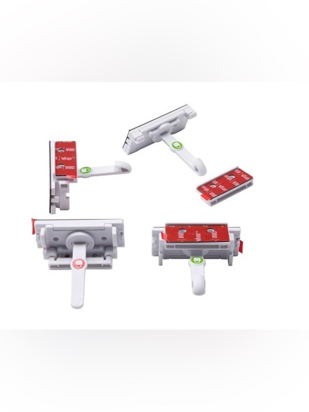 Adhesive Cabinet Latch, 4 Piece, One Size